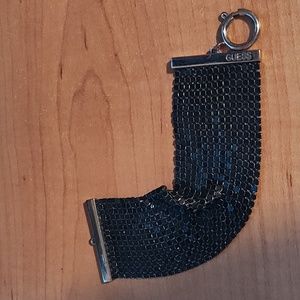 GUESS Vintage Bracelet - 16 Ball Beaded Strand - Silver Tone - Antique Looking